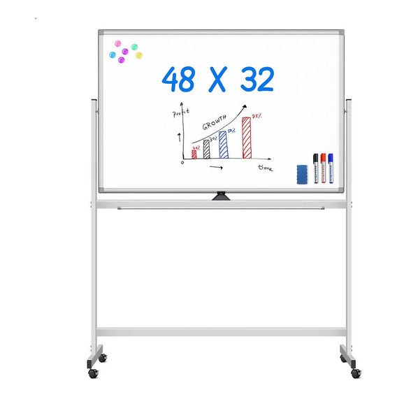 Maxtek Pizarra Enrollable Doble Cara 80x120 Móvil Pintarron