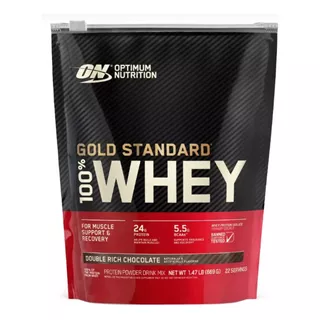 Proteina Whey Gold Standard On 100% 1.5 Lb Los Sabor Sabor Double Rich Chocolate