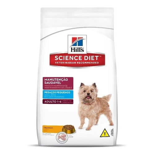 Alimento Hill's Science Diet Manutenção Saudável para cão adulto de raça pequena sabor frango em sacola de 15kg