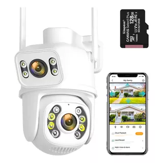 Camara Ip Wifi Externa 3mp 2k Doble Lente Alarma + Micro Sd