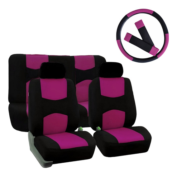 Set 11pcs Cubre Asiento Cubre Volante Almohadillas Cinturon