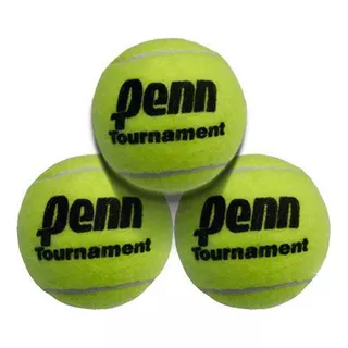 Pelota De Tenis Penn Tournament Sello Negro Color Amarillo Por Pack De 10 Unidades.
