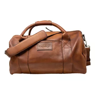 Mochila Duffel Bag Carlo Ronaldi Maleta Viaje Piel Res Brown