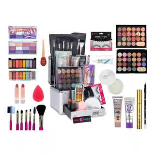 Maleta De Maquiagem Completa Com 32 Sombras Ruby Rose Max