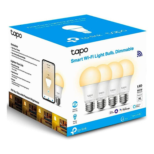 Tp Link Tapo L510e(4-pack) Bombilla Led Calida Wifi Color de la luz Blanca