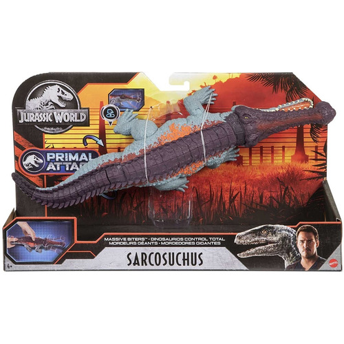 Figura De Accion Jurassic World Sarcosuchus Mattel Original