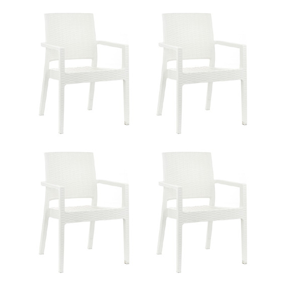 Set X4 Sillones De Ratan Milano Para Exterior Gardenlife