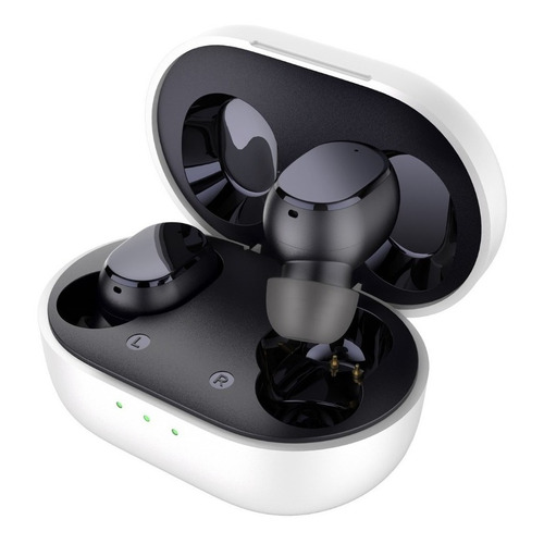 Audífonos in-ear gamer inalámbricos HTC True Wireless Earbuds 2+ TWS5 blanco y negro con luz LED