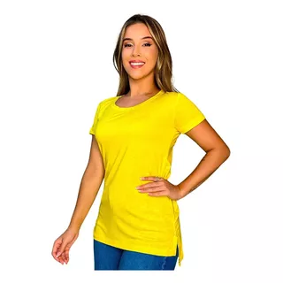 Blusa T Shirt Feminina Cumpridinha Tapa Bumbum Várias Cores