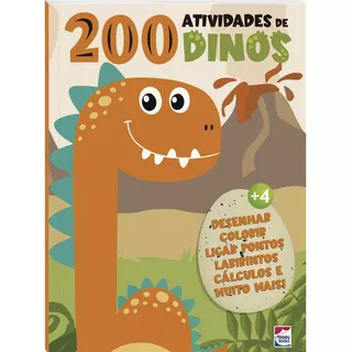 200 Atividades De Dinos, De Little Pearl Books. Happy Books Editora Ltda., Capa Mole Em Português, 2017