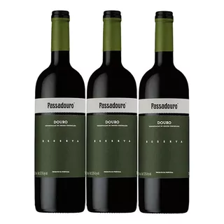 Kit Passadouro Reserva Tinto 3gfs 750 Ml Vinho Português