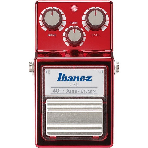 Pedal Ibanez TS-9 40th Tube Screamer de edición limitada, color rojo (TS 9 40TH)