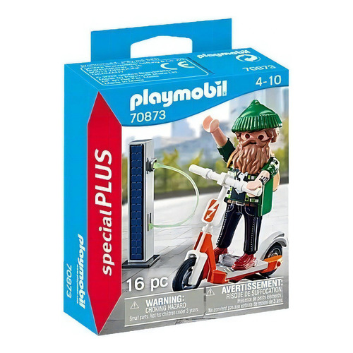 Figura Armable Playmobil Special Plus Hipster Con E-scooter 16 Piezas 3+