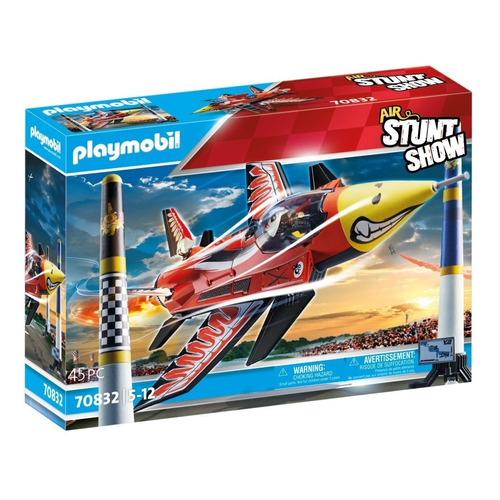 Figura Armable Playmobil Air Stuntshow Avión Eagle 45 Piezas