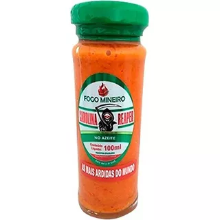 Molho Pimenta Carolina Reaper Azeite 100ml Fogo Mineiro