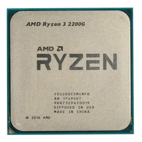 Procesador gamer AMD Ryzen 3 2200G YD2200C5M4MFB  de 4 núcleos y  3.7GHz de frecuencia con gráfica integrada