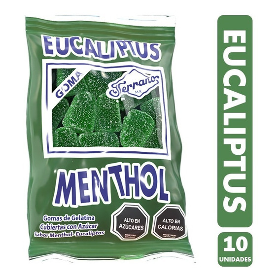 Gomitas Eucaliptus Menthol, De Fruna - Pack De 10 Unidades.