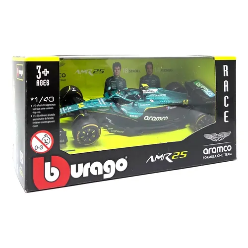 Miniatura 1:43 F1 Aston Martin Amr25 2025 Alonso S/ Piloto | Frete
