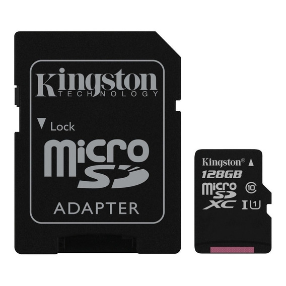 Microsd 128gb Kingston Memoria Canvas Plus 100 Mbs Clase 10