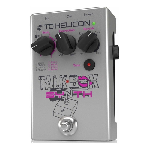 Pedal Tc Helicon Talkbox Synth Para Voces O Guitarra Color Gris