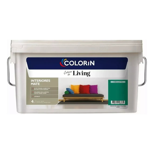 Latex Interior Mate Lavable Cubritivo Living Colorin 4l Yani Color Ciboulette