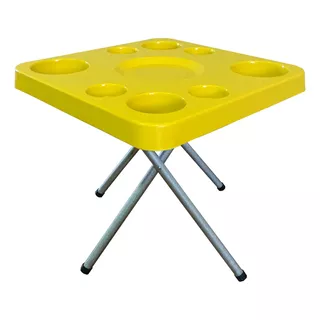 Mesa Barco/lancha Petisqueira Desmontável C/pés Galvanizados Cor Amarelo