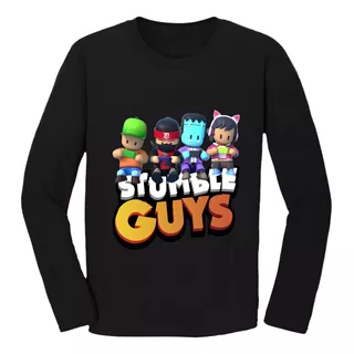 Remera Stumble Guys Mangas Largas 100% Algodón Peinado 24/1