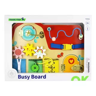 Juego Didáctico Montessori Madera Tablero Actividades 8 En 1 Color Multicolor