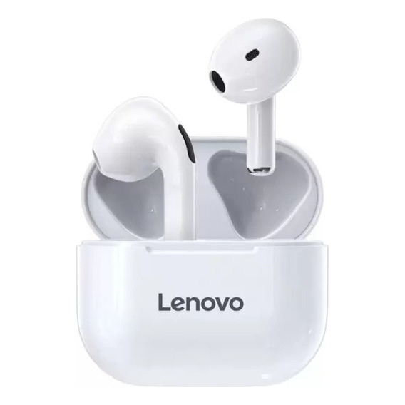 Audífonos in-ear inalámbricos Lenovo LivePods LP40 blanco con luz LED