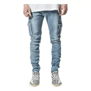Jeans Pantalon De Mezclilla Caballero Slim Fit Moda