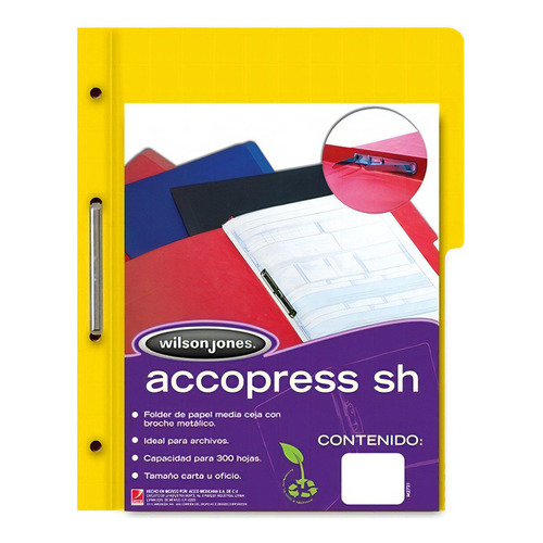 Folder De Papel Tamaño Oficio Acco Accopress P4563 Tipo Carp