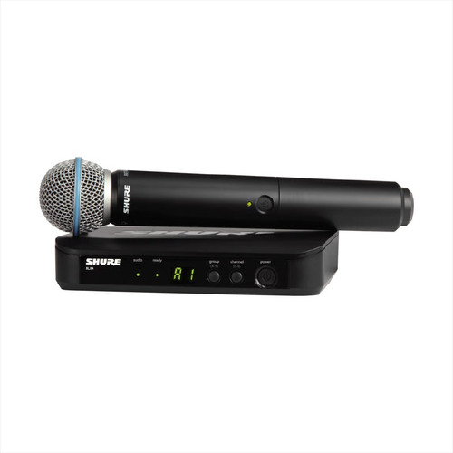 Sistema Inalámbrico Shure Blx24/b58 M15 Micrófono Beta 58a Color Negro