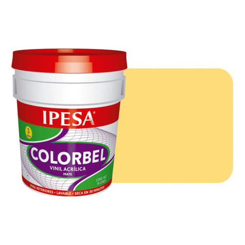 Ipesa Colorbel Vinílica pintura para interior 4L color 1408 amarillo