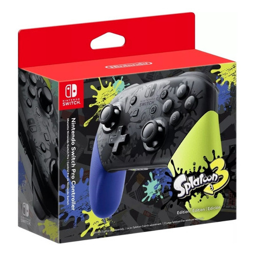 Control Inalambrico Pro Splatoon 3 Edition Nintendo Switch Color Negro
