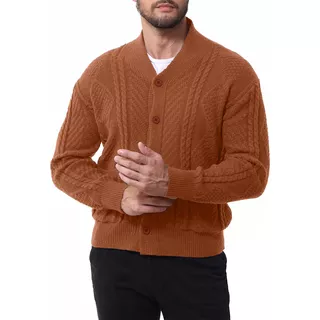 Cardigan Hombre De Punto Trenzado Camisa De Sweaters 