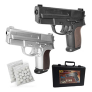 Pistola Airsoft P618 Combo X2 Compact Replica Spring 6 Mm Ct