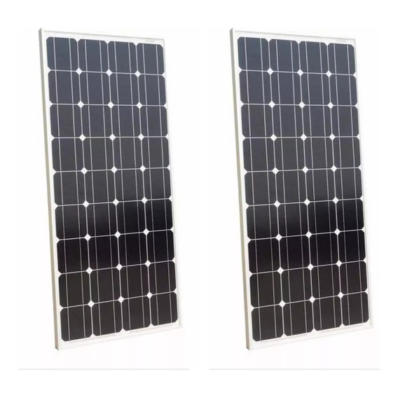 Pack 2 Panel Solar Monocristalino Fotovoltaico 12v 200w