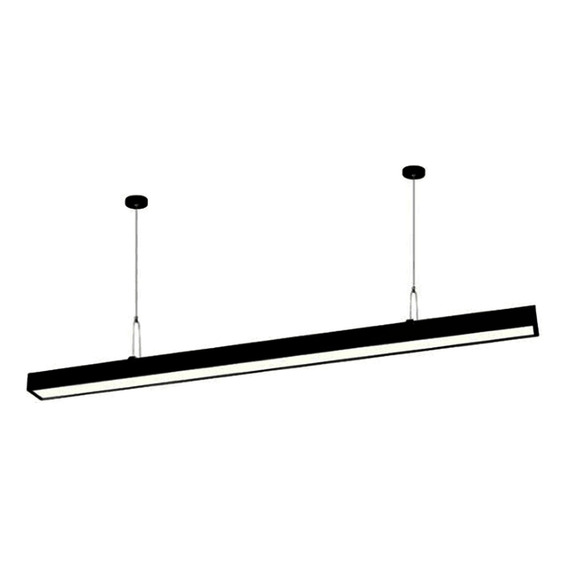 Lineal Colgante Negro 120cm 24w 4000k Luz Neutra