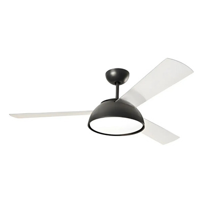 Ventilador De Techo Gregal Negro 3 Palas Control Remoto Grok 1.47 M 220v 130 Cm Transparente Acrílico 3