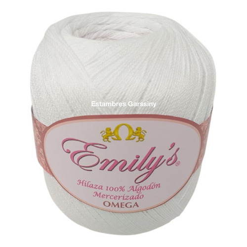 Hilaza Emily's Omega 100% Algodón Bola De 150g Color Blanco