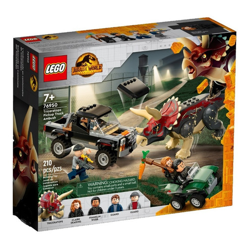 Lego 76950 Jurassic World Emboscada De Camioneta Triceratops
