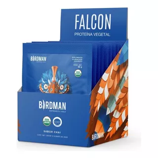 Birdman Falcon Protein Multipack 12 Sobres 30gr C/u Proteína Vegana Sabor Chai