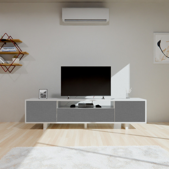 Mueble Para Tv Nórdico Modular Rack Moderno Mesa Melamina