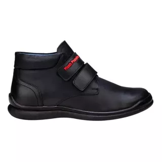 Zapato Escolar Tipo Bota Hush Puppies 1152 Negro Junior Msi