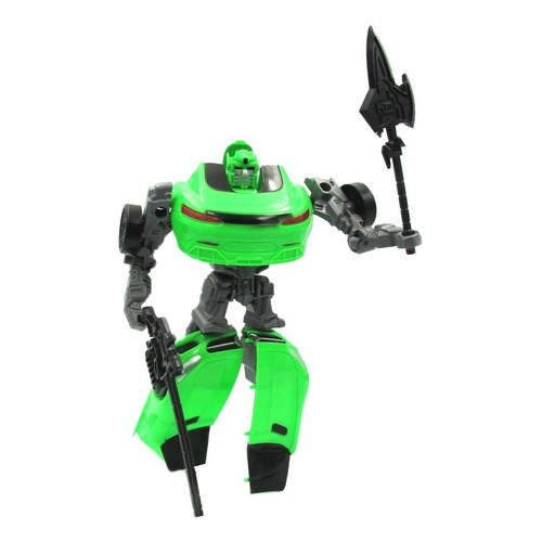 Auto Robot Autobots Transformer Ligthtning Warrior 18 Cm Color Verde