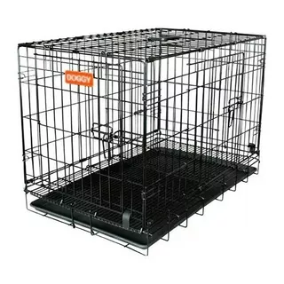 Jaula Transportadora Metalica Pegable Para Perro 61x43x53 Cm