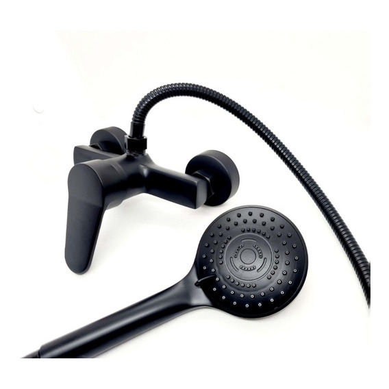 Llave Monomando Ducha Modern Black Kébel Fk