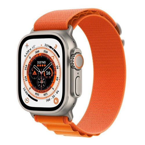 Apple Watch Ultra (49mm, Gps + Cellular) Alpine Naranja M Color de la caja Gris Color del bisel Gris