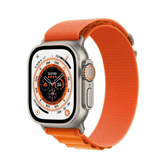 Apple Watch Ultra (49mm, Gps + Cellular) Alpine Naranja M Color de la caja Gris Color del bisel Gris - Distribuidor autorizado