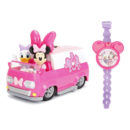 Carro De Control Remoto Minnie Mouse Van Rosa Con Daisy